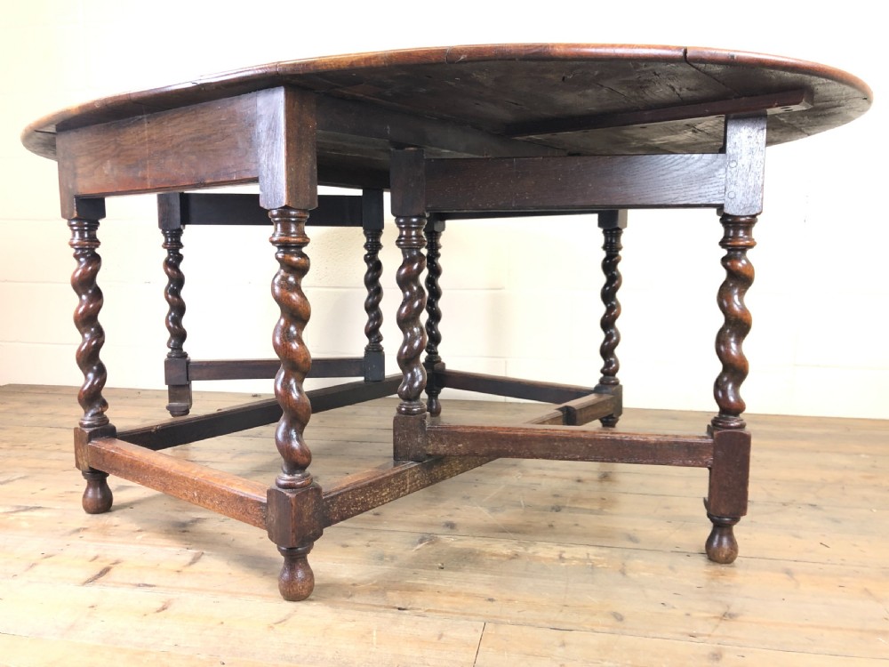 Antique Oak Gate Leg Table View V