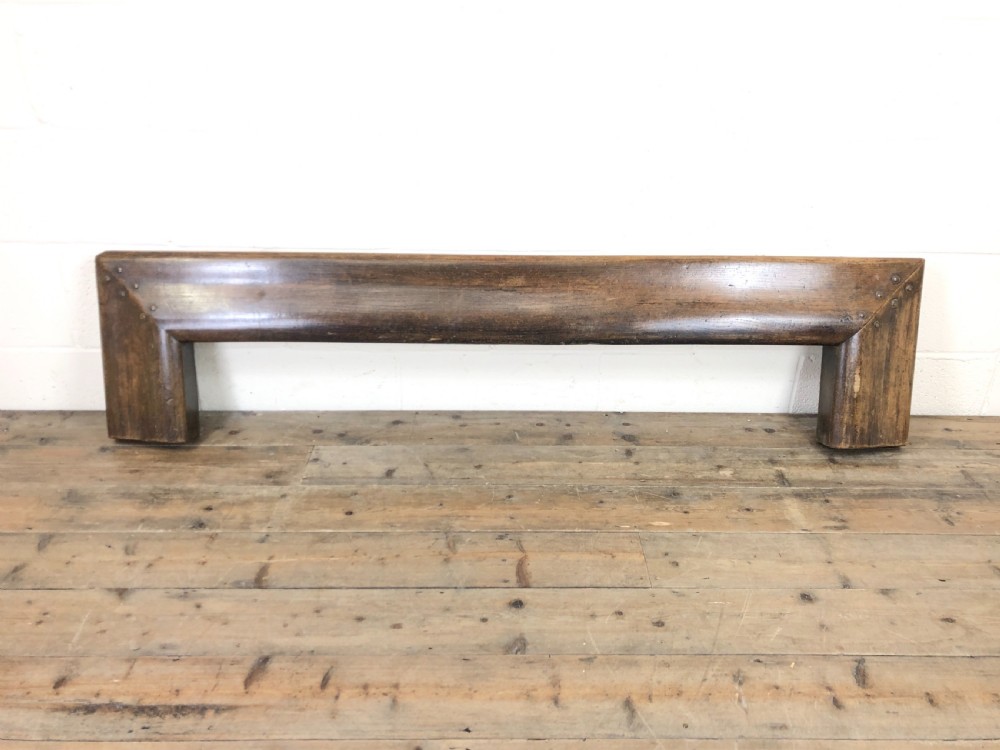 Antique Oak Arts and Crafts Fire Kerb  View V