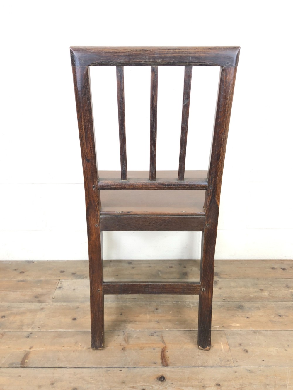 Pair 19th Century Welsh Oak Farmhouse Kitchen Chairs  View VII