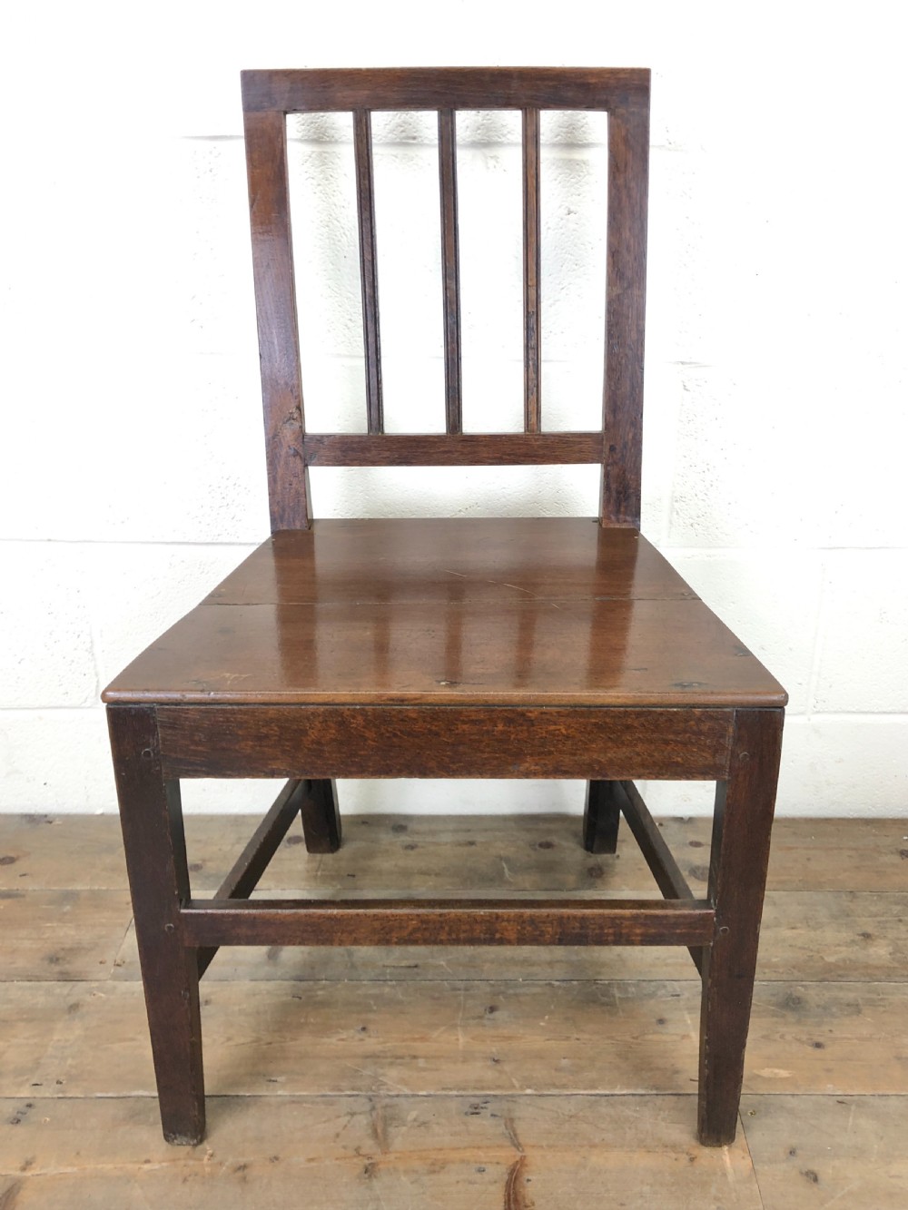 Pair 19th Century Welsh Oak Farmhouse Kitchen Chairs  View VIII