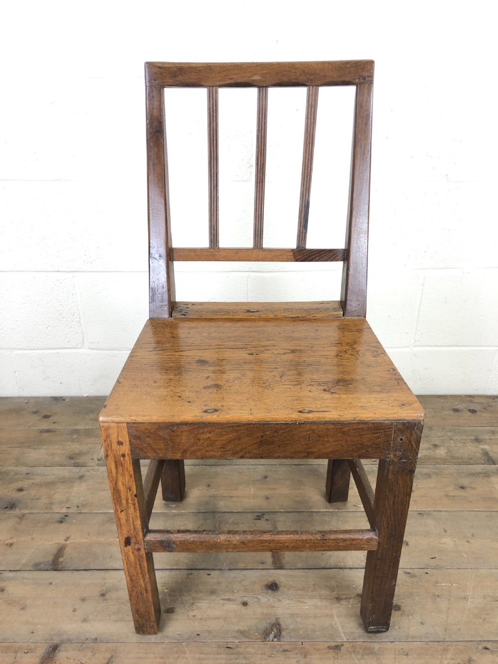 Two Antique Welsh Oak Farmhouse Kitchen Chairs View VIII