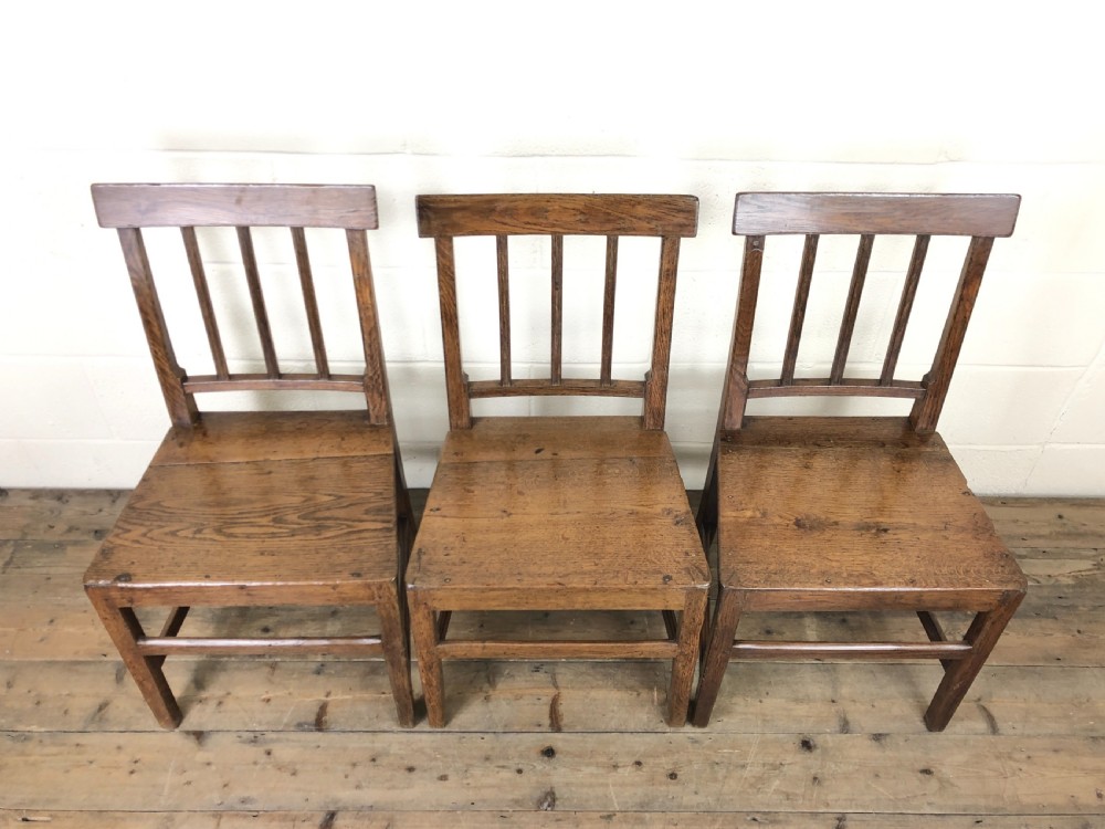 Set of Three Antique Farmhouse Chairs View II