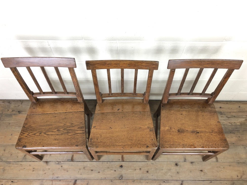 Set of Three Antique Farmhouse Chairs View III