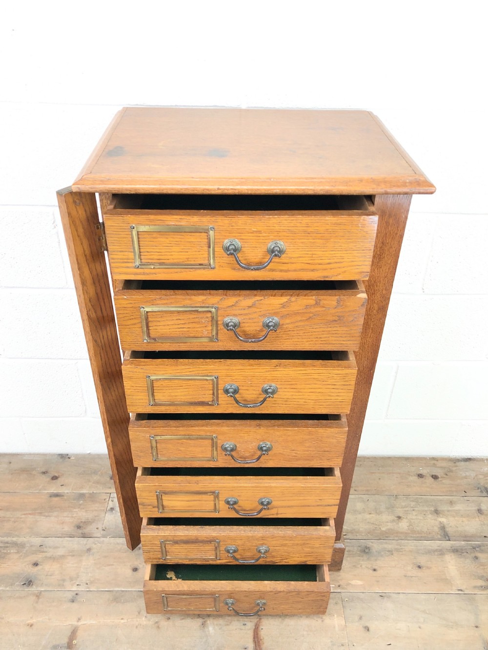 Antique Wellington Chest of Drawers View III