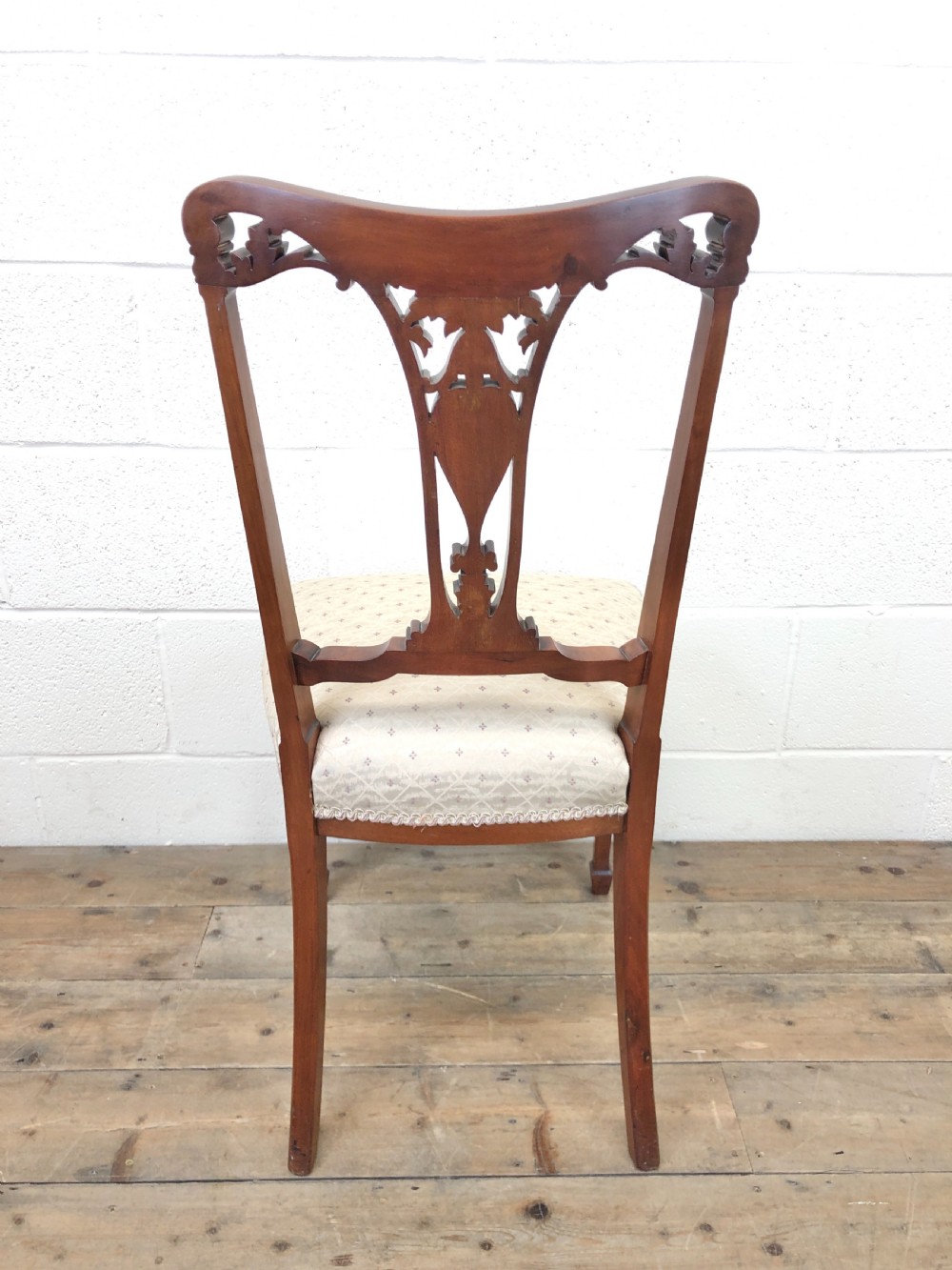Pair of Edwardian Mahogany Dining Chairs with Inlay View VIII