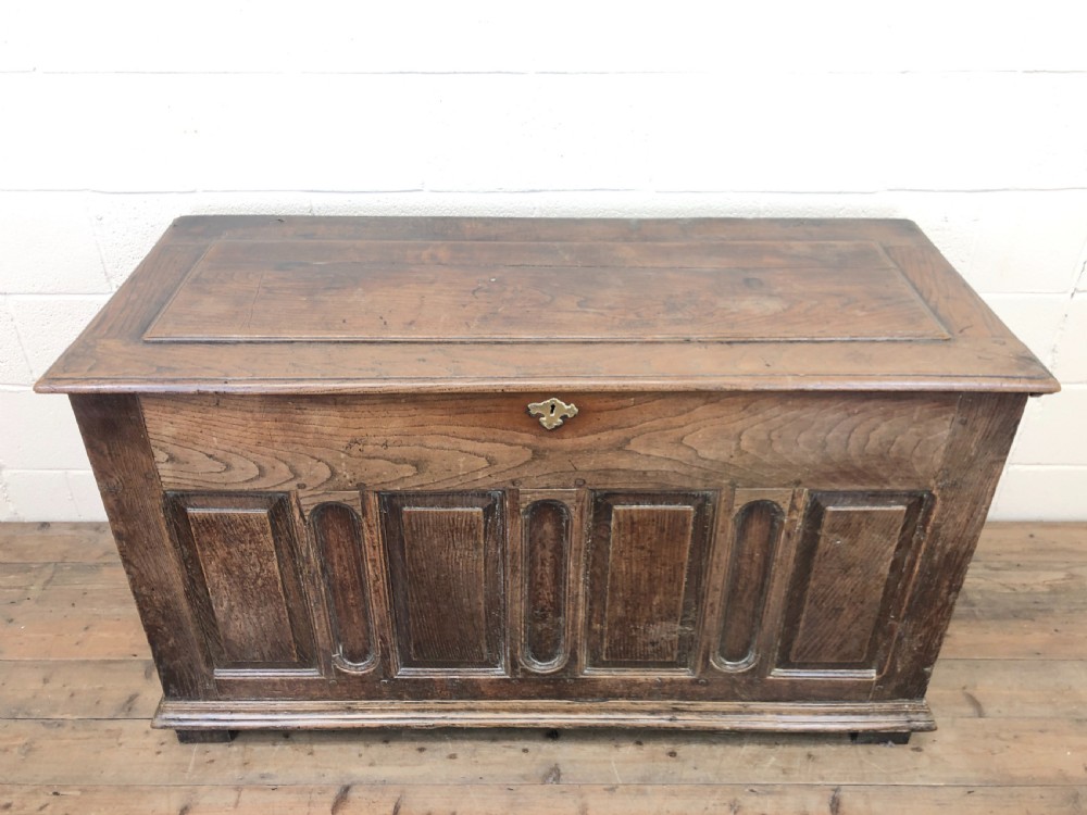 Antique Panelled Oak Coffer View IV