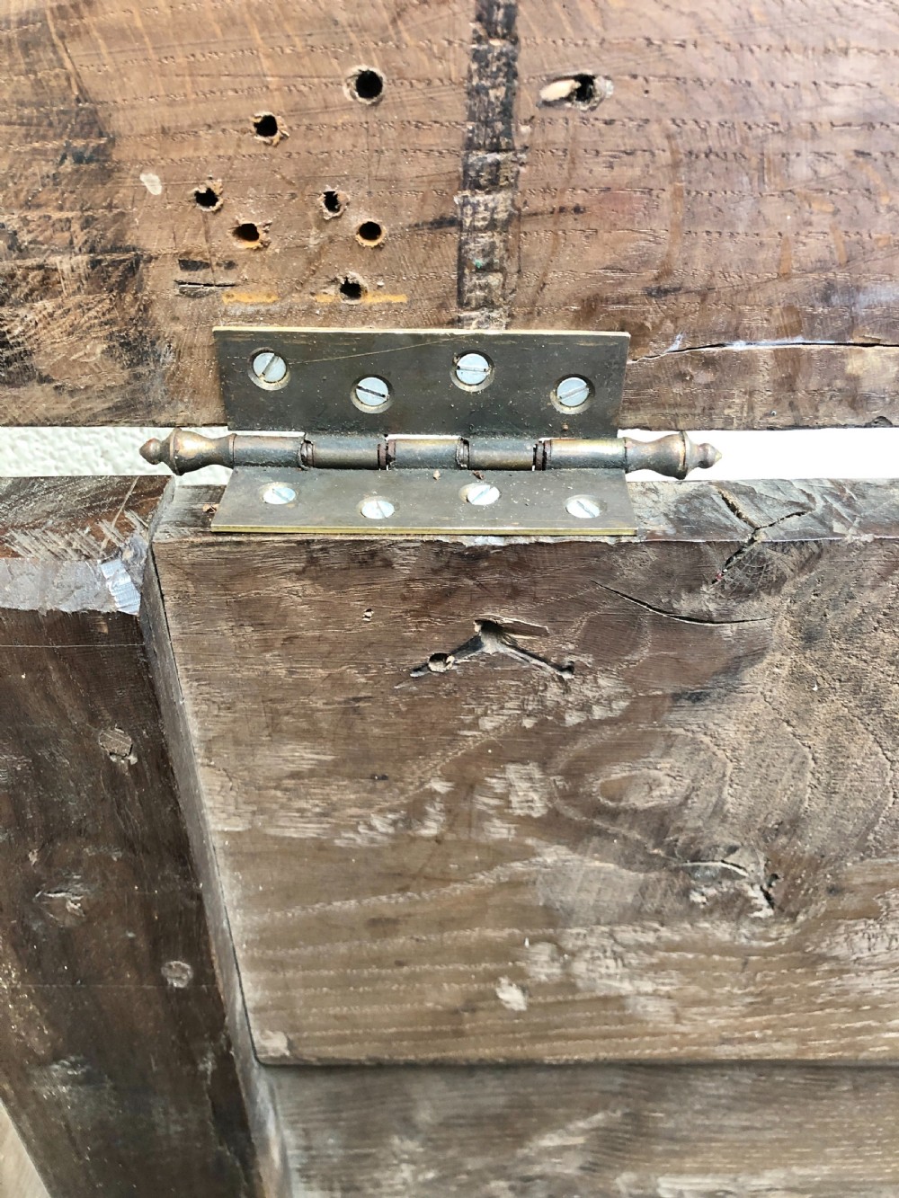 Antique Panelled Oak Coffer View VIII