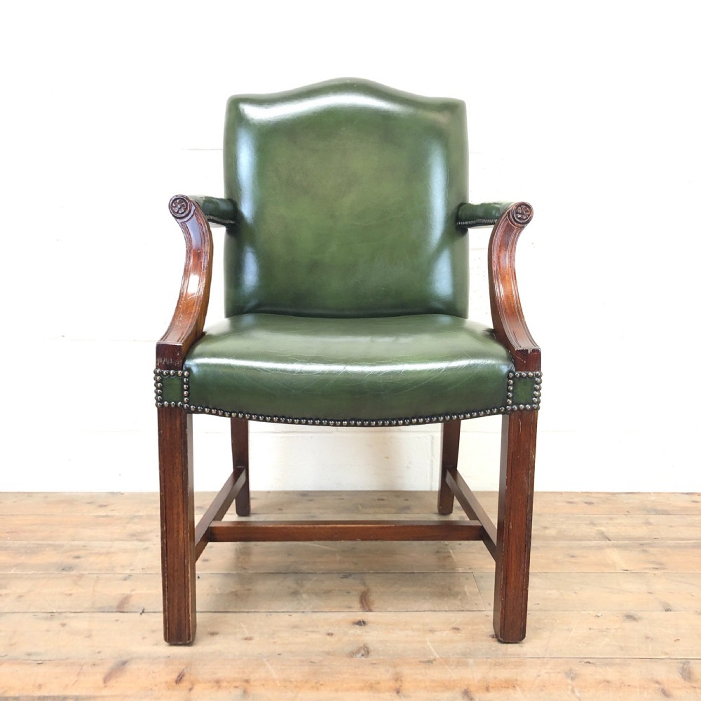 Early 20th Century Antique Leather Armchair
