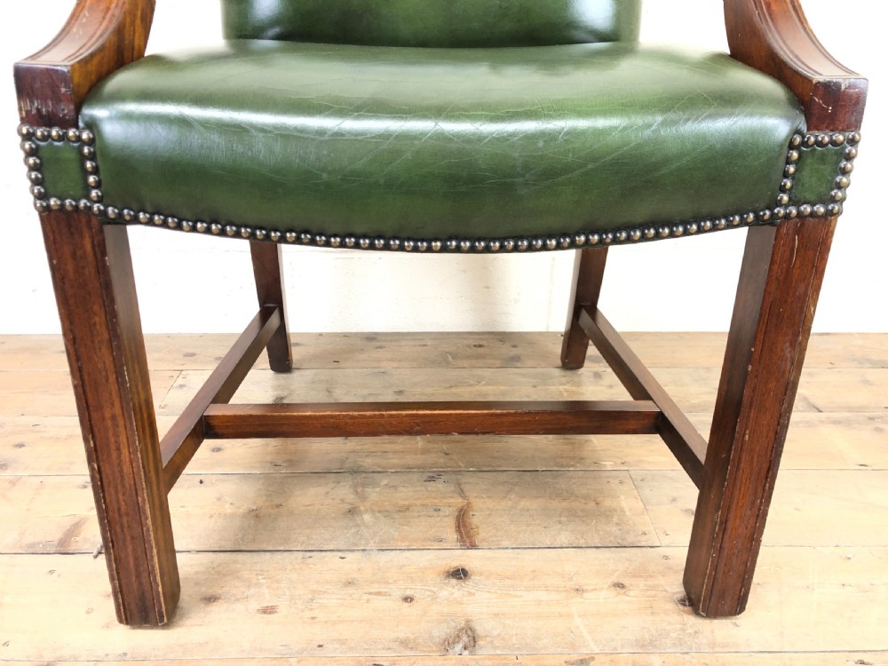 Early 20th Century Antique Leather Armchair View IV