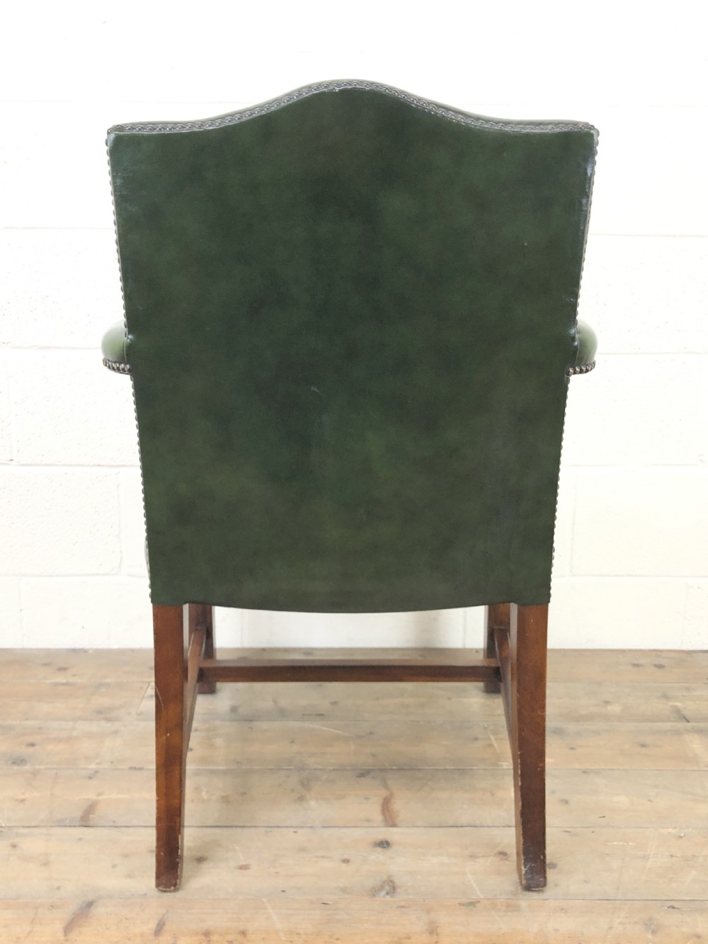Early 20th Century Antique Leather Armchair View IX