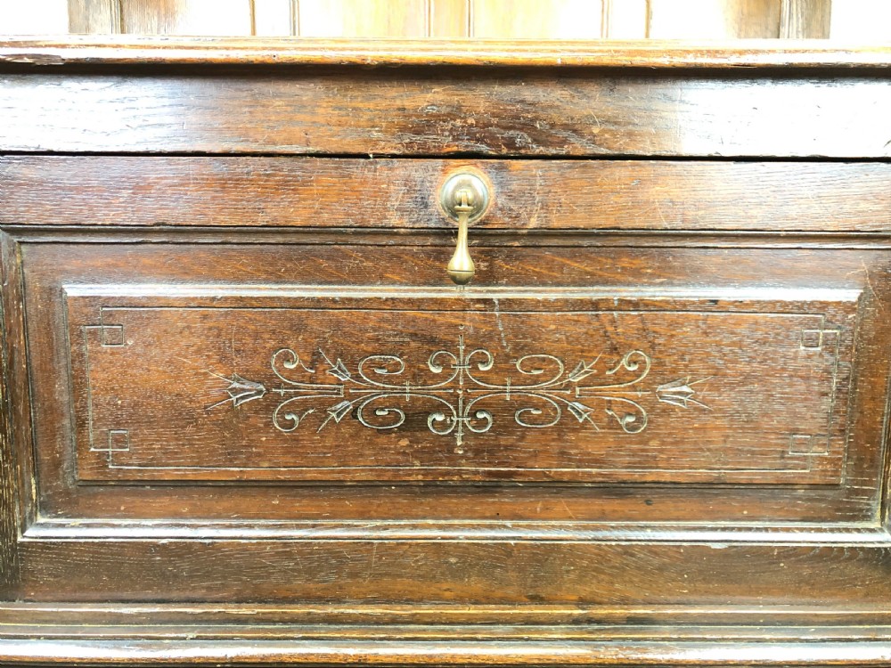 Early 20th Century Oak Settle Bench View V