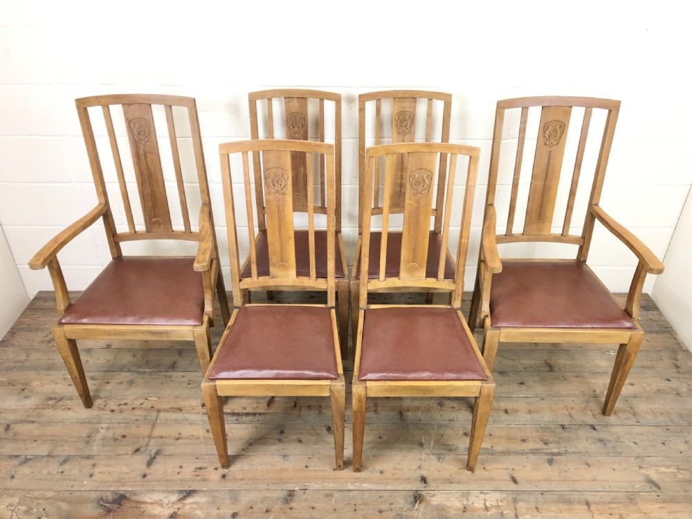 Antique Set of Six Dining Chairs