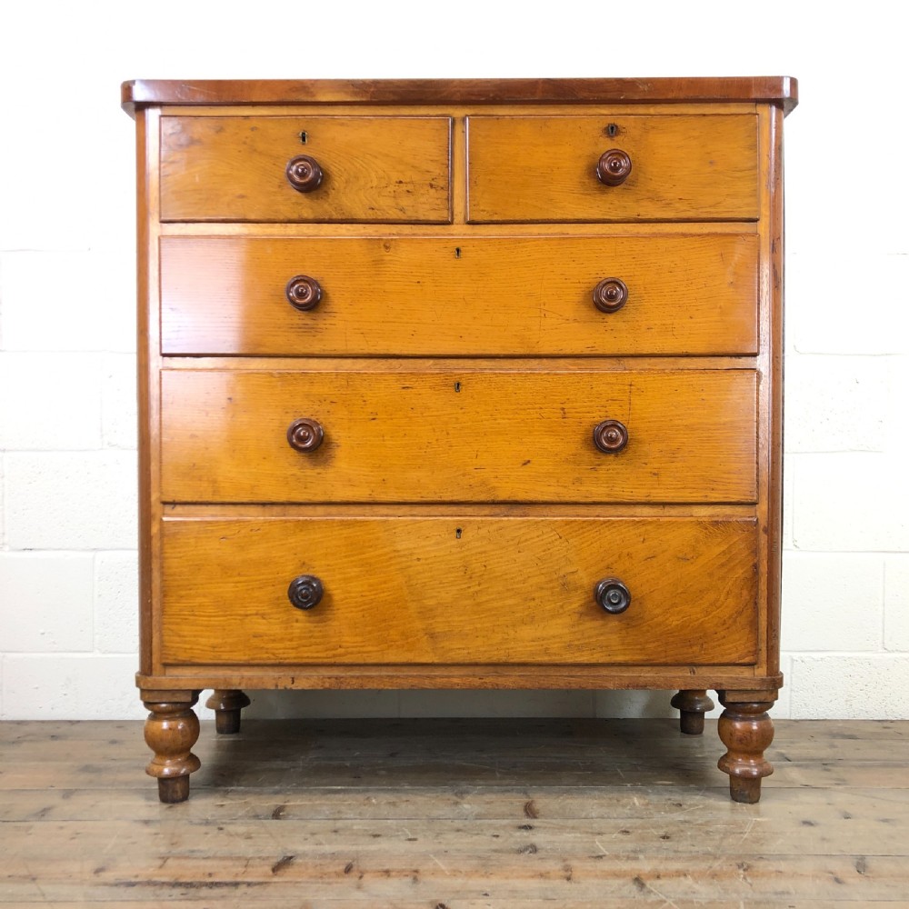 Victorian Oak Straight Front Chest of Drawers