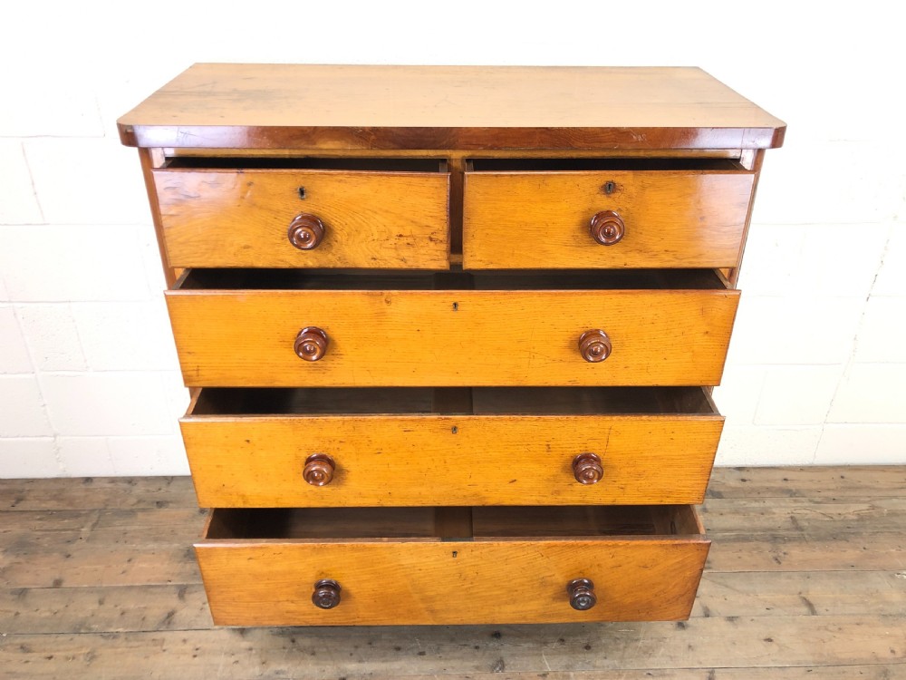 Victorian Oak Straight Front Chest of Drawers View III