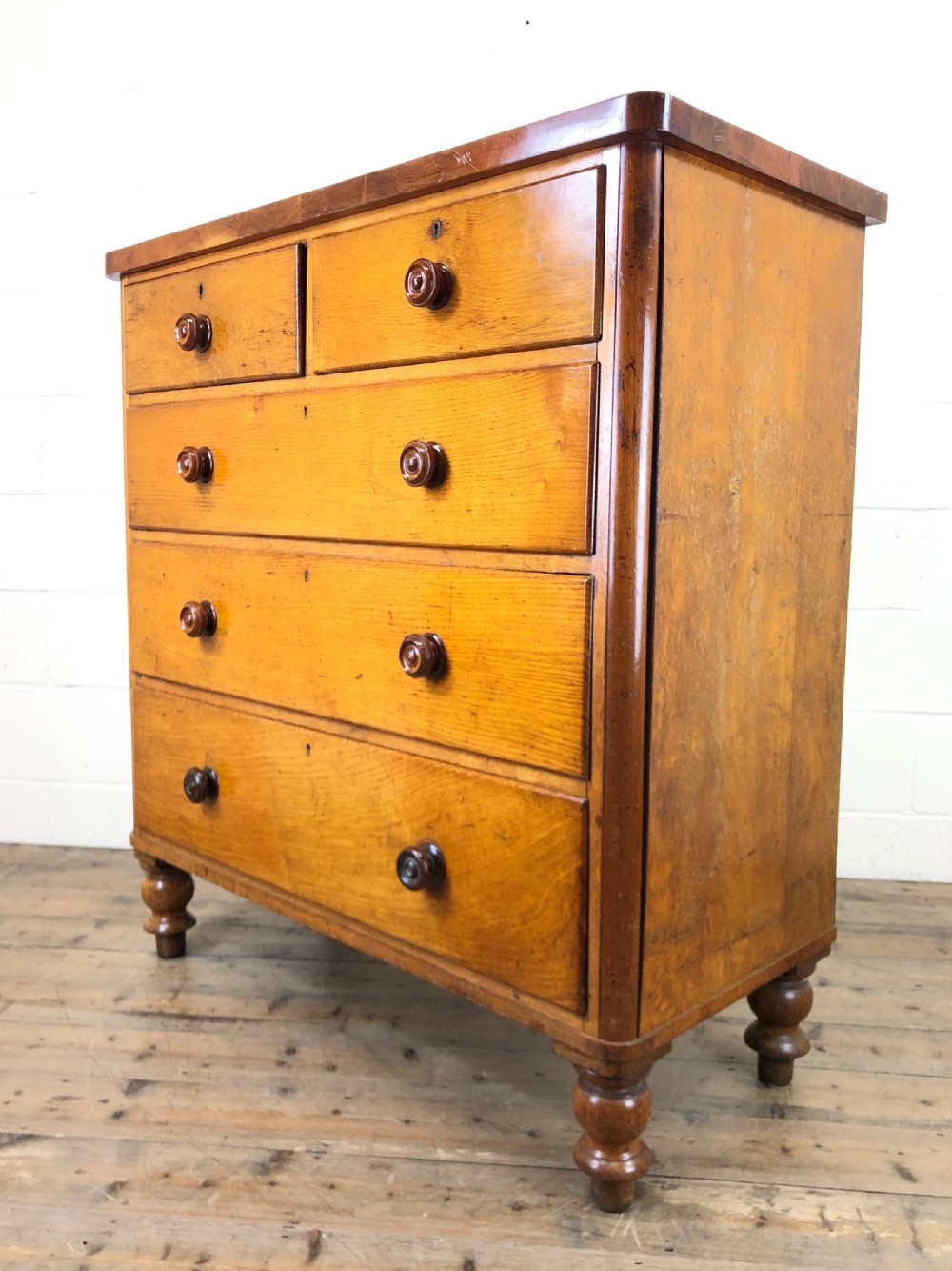 Victorian Oak Straight Front Chest of Drawers View VIII