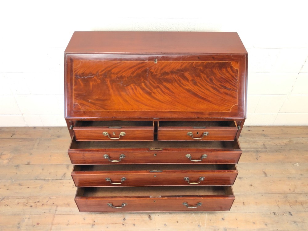 Georgian Mahogany Fall Front Bureau View III