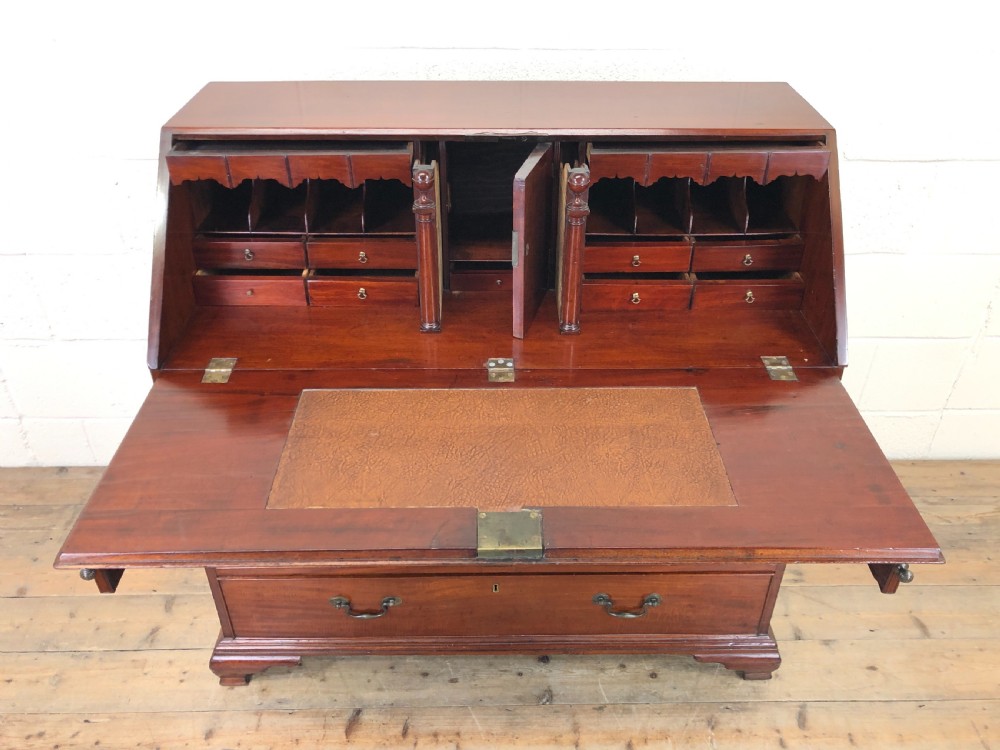 Georgian Mahogany Fall Front Bureau View V