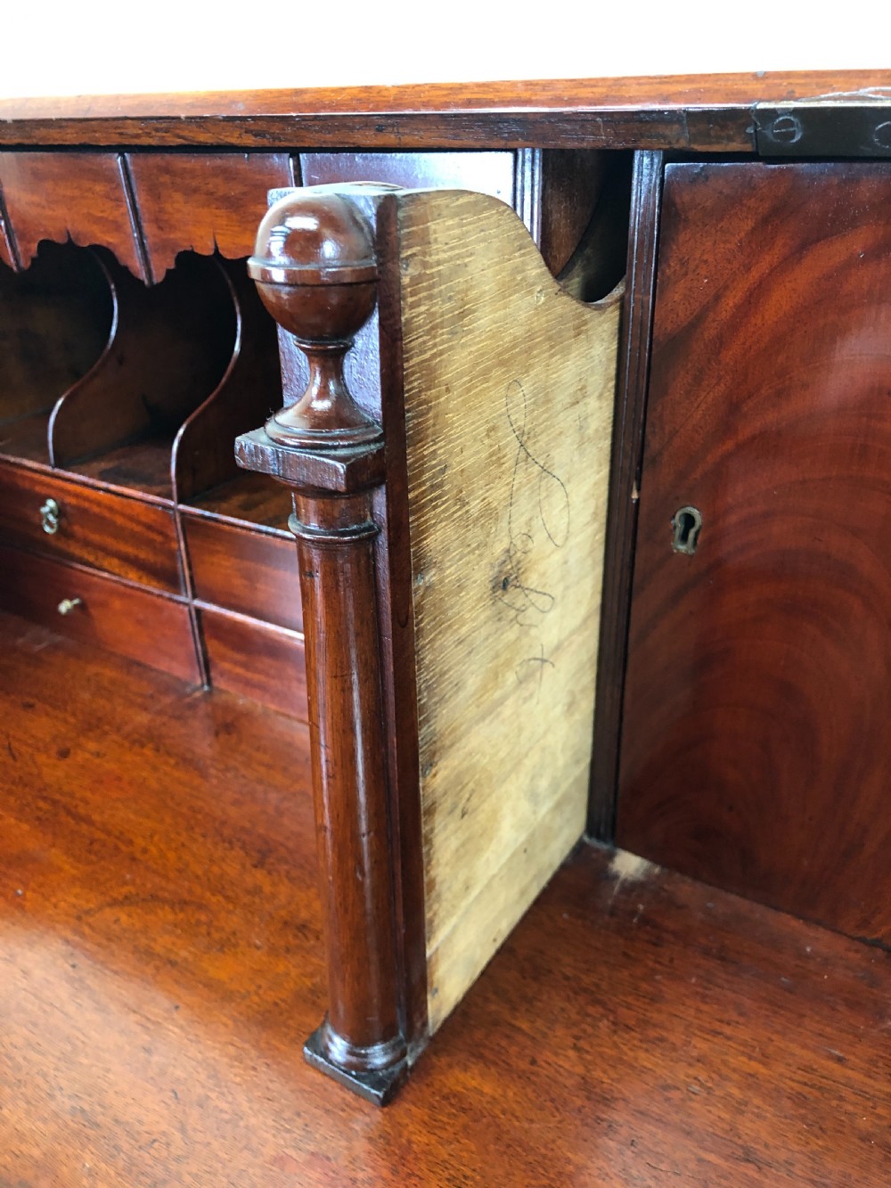 Georgian Mahogany Fall Front Bureau View VII