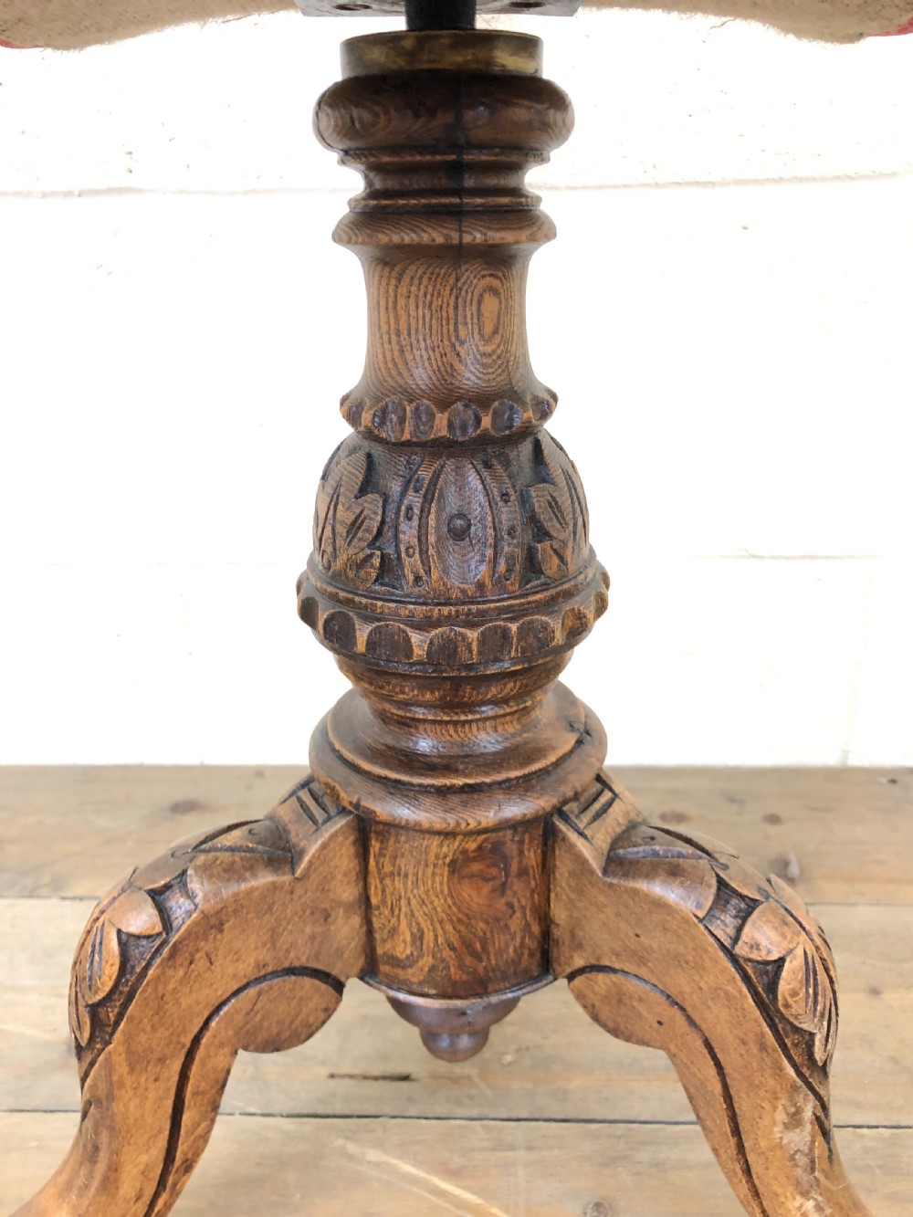 Victorian Upholstered Piano Stool View II
