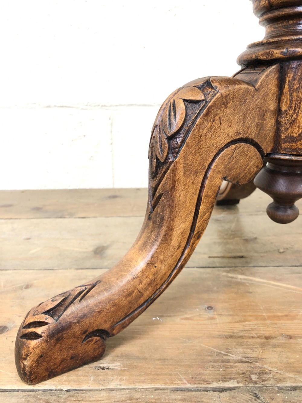 Victorian Upholstered Piano Stool View III