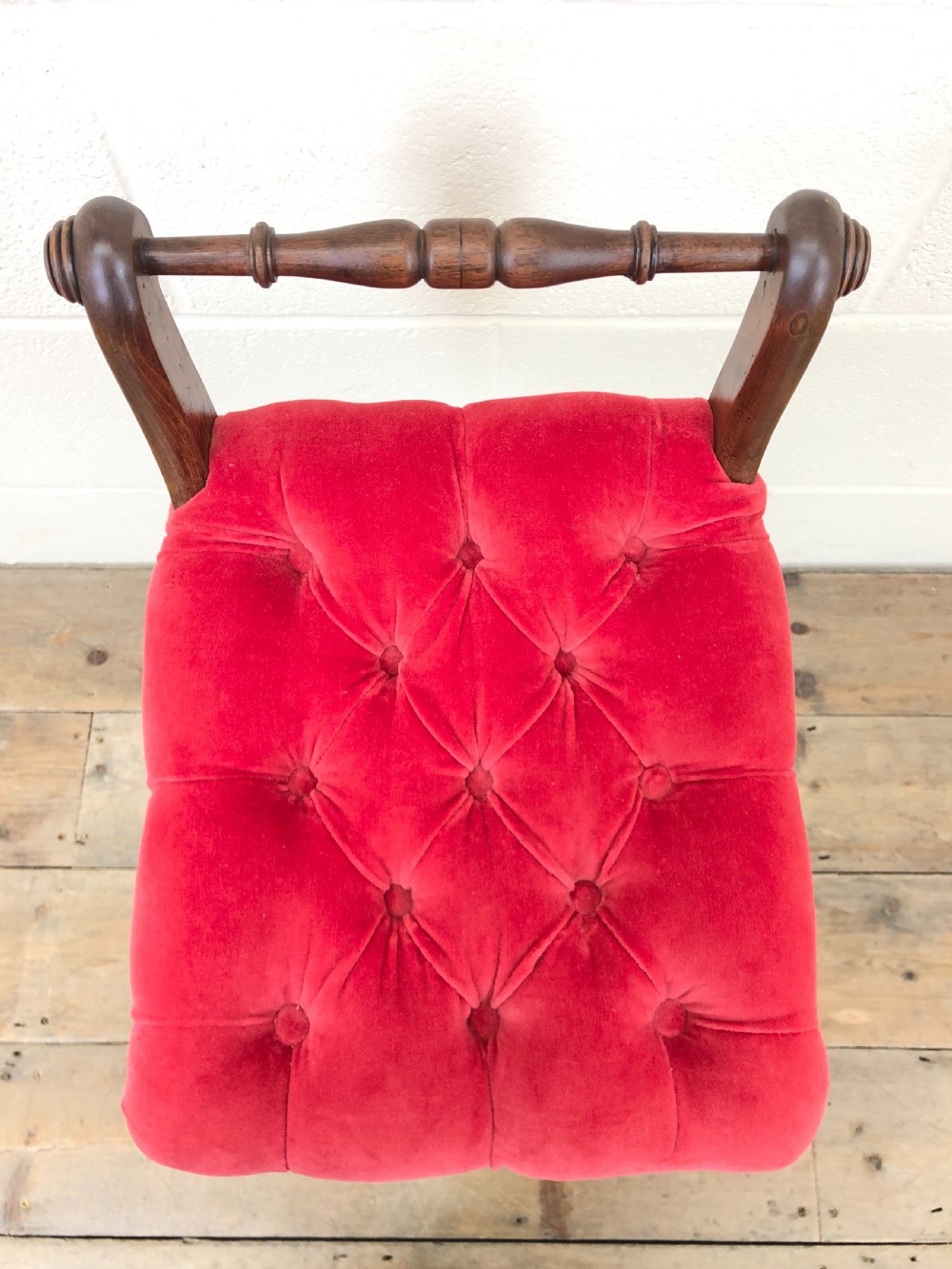 Victorian Upholstered Piano Stool View V
