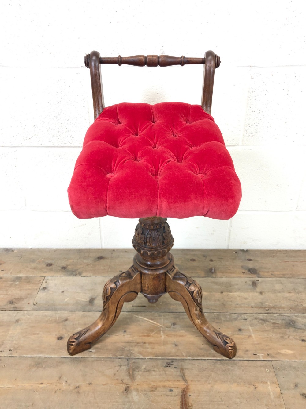 Victorian Upholstered Piano Stool View VI