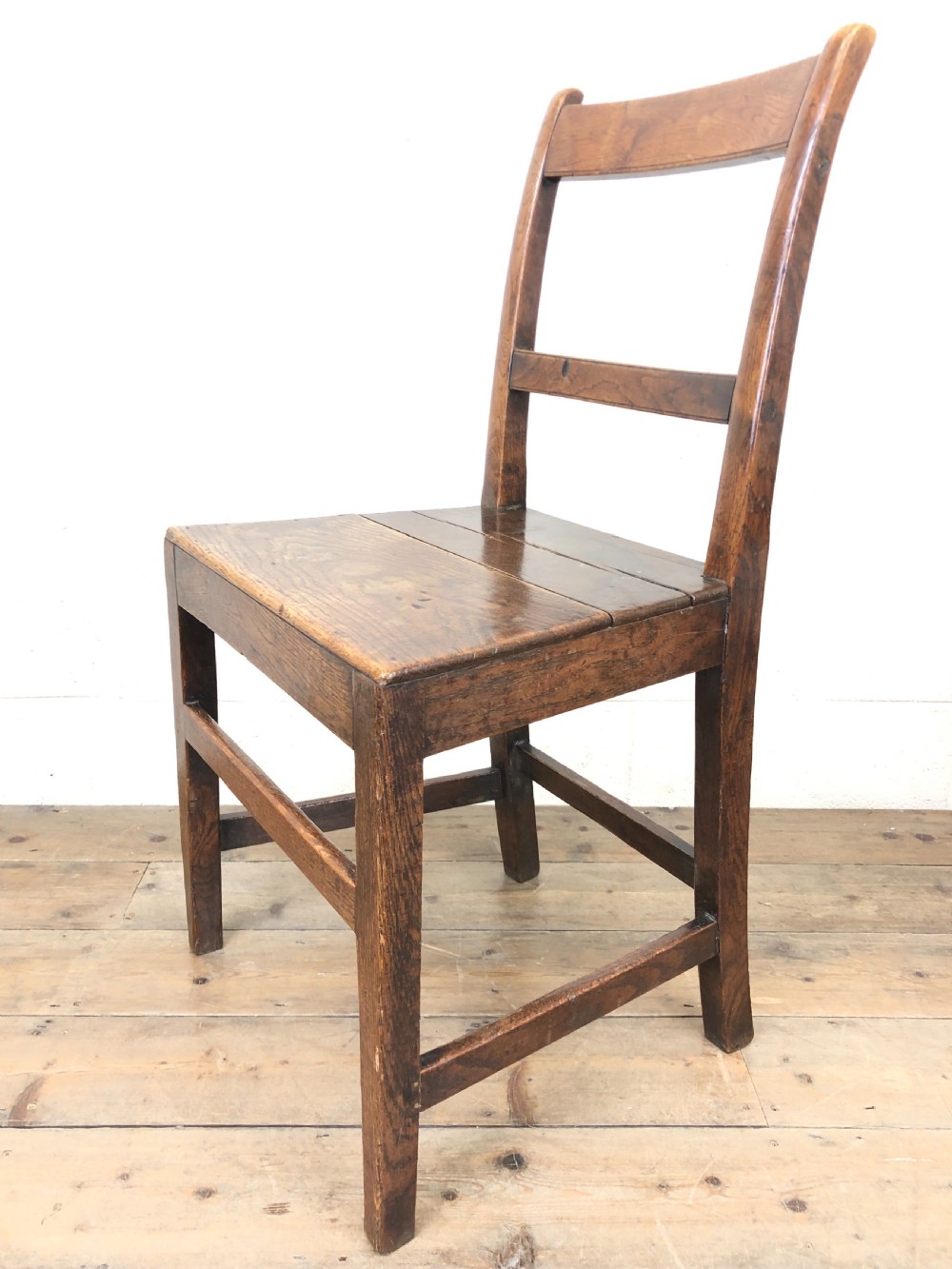 Two Similar 19th Century Oak Bar Back Farmhouse Chairs View VI