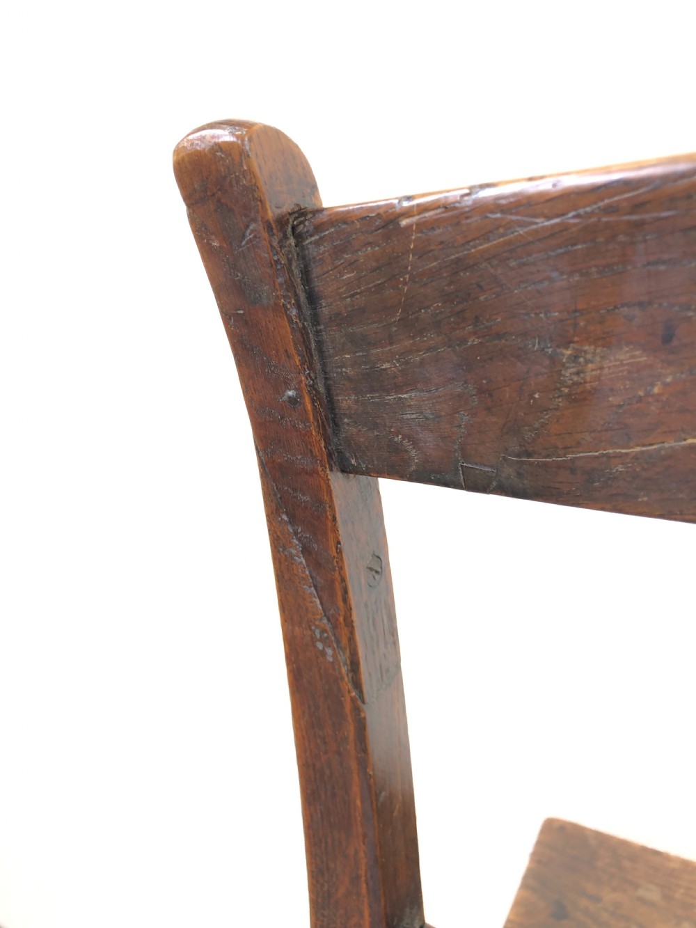 Two Similar 19th Century Oak Bar Back Farmhouse Chairs View VII