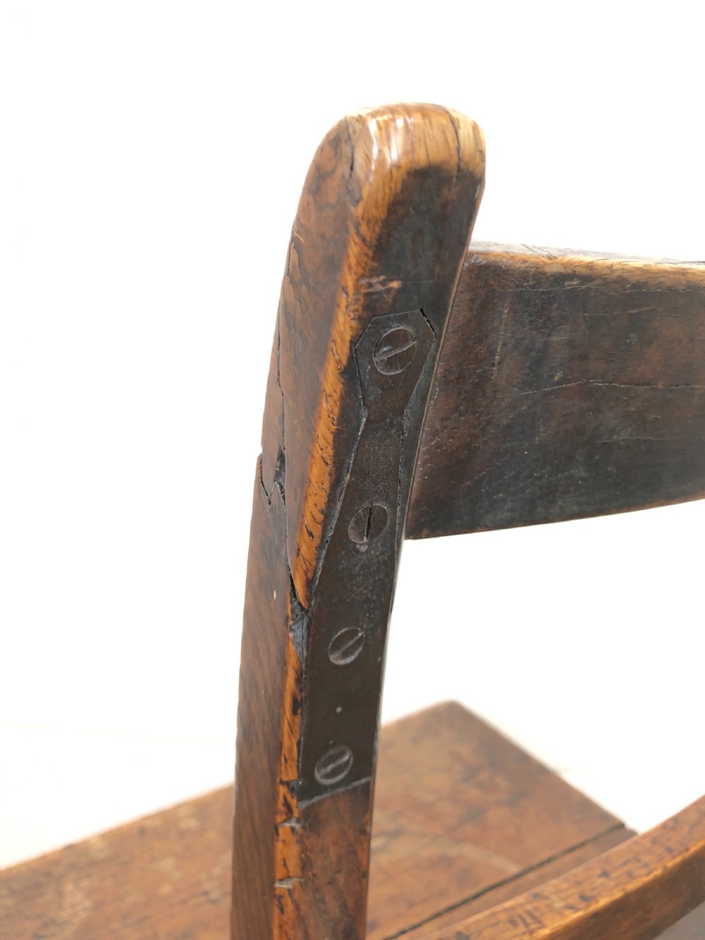 Two Similar 19th Century Oak Bar Back Farmhouse Chairs View IX