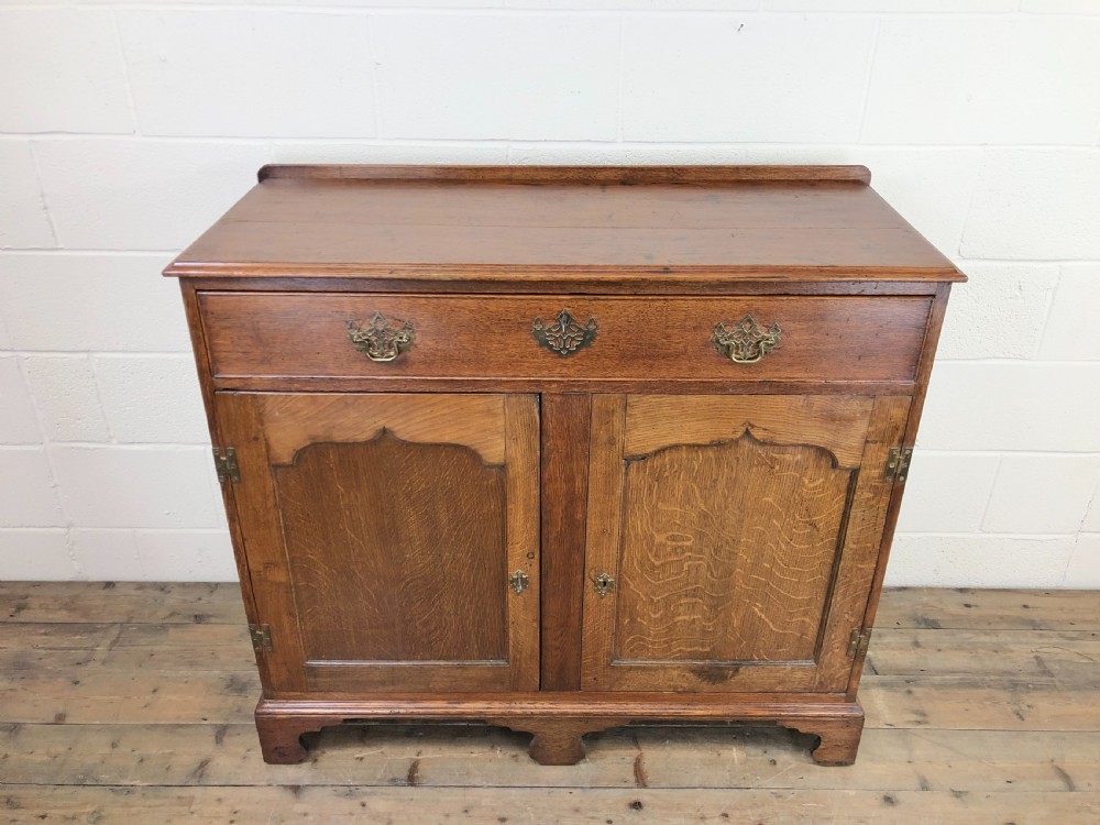 19th Century Oak Cupboard on Bracket Feet View IV