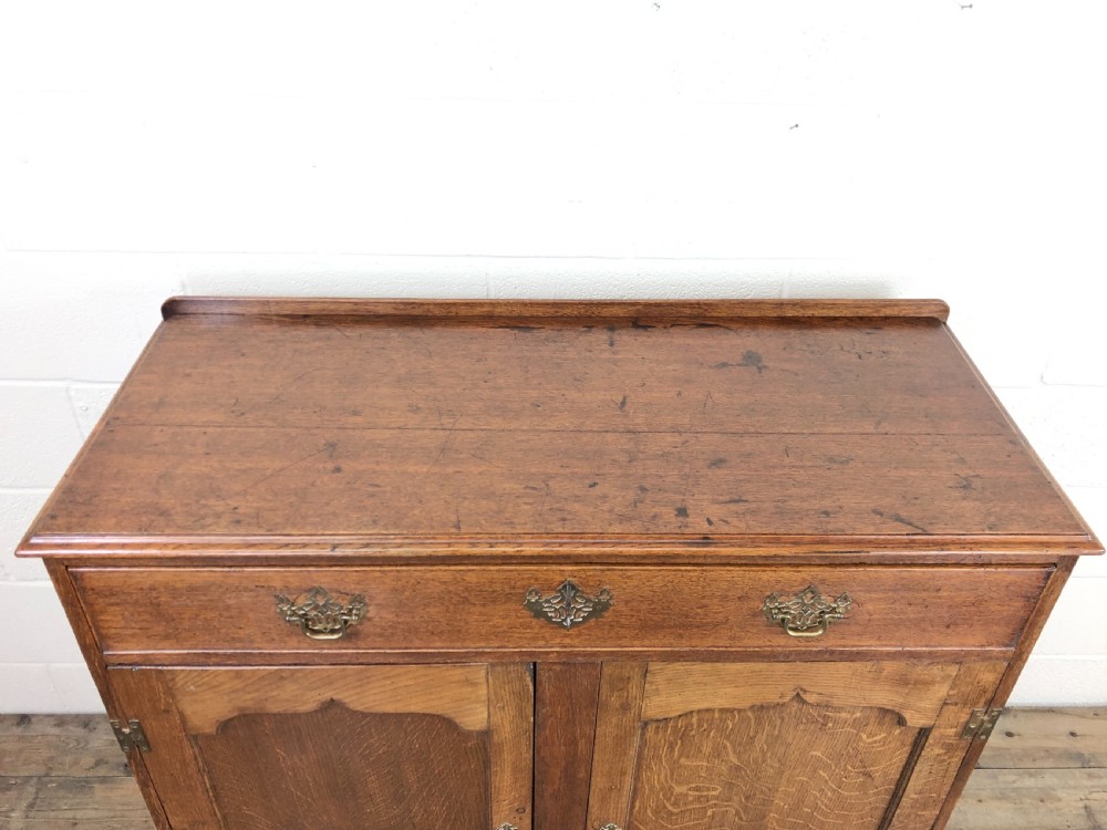 19th Century Oak Cupboard on Bracket Feet View V