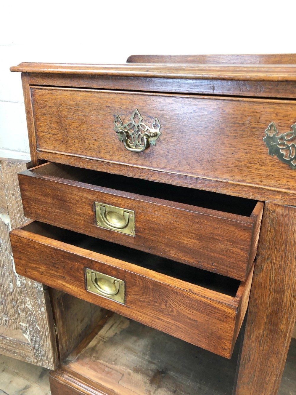 19th Century Oak Cupboard on Bracket Feet View VIII