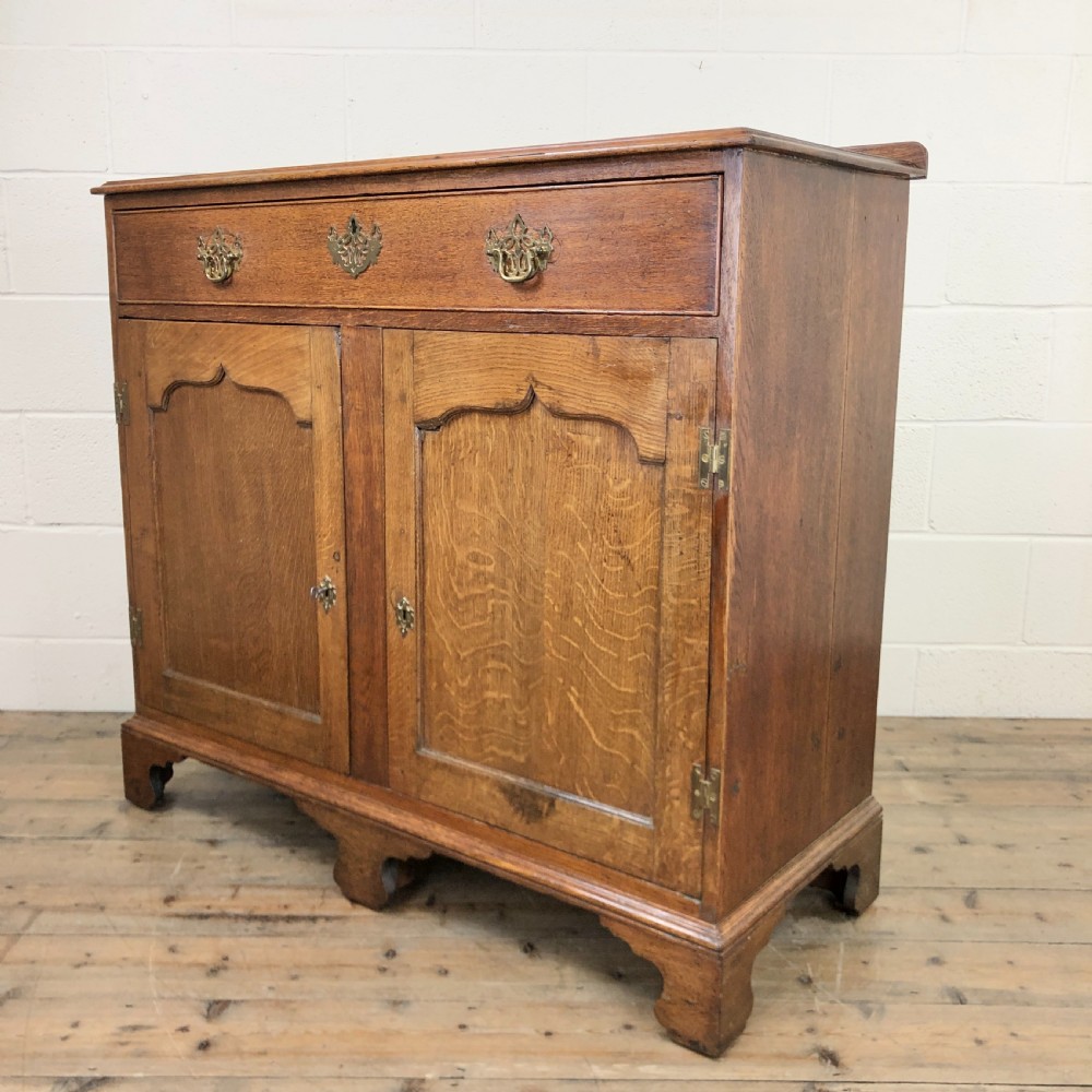 19th Century Oak Cupboard on Bracket Feet View IX