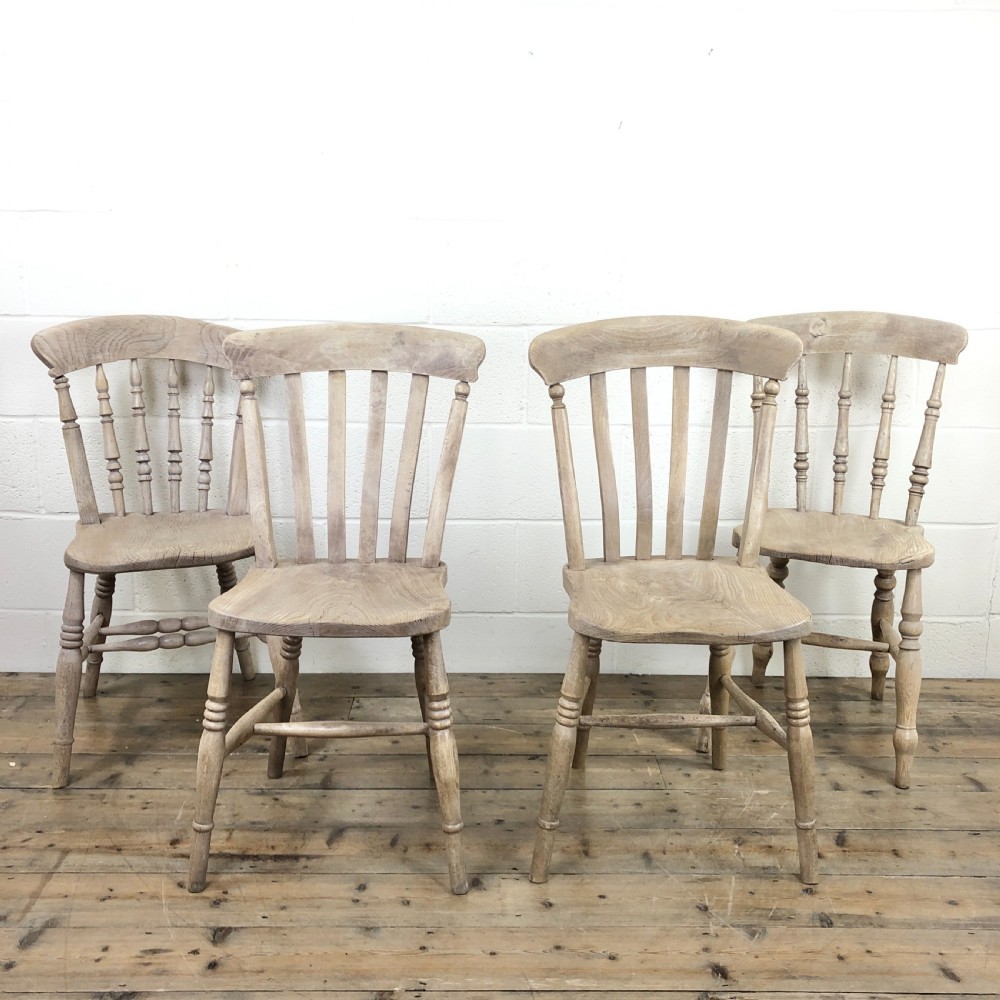 Set of Four Antique Mix and Match Farmhouse Chairs