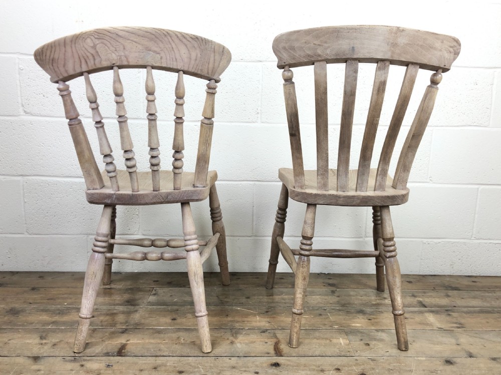 Set of Four Antique Mix and Match Farmhouse Chairs View VIII