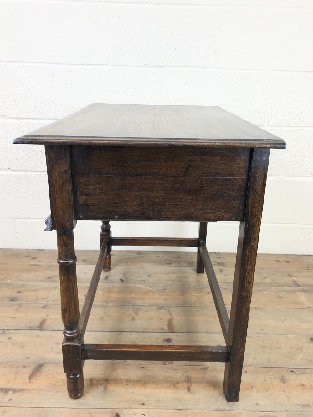 Early 20th Century English Oak Side Table View VII