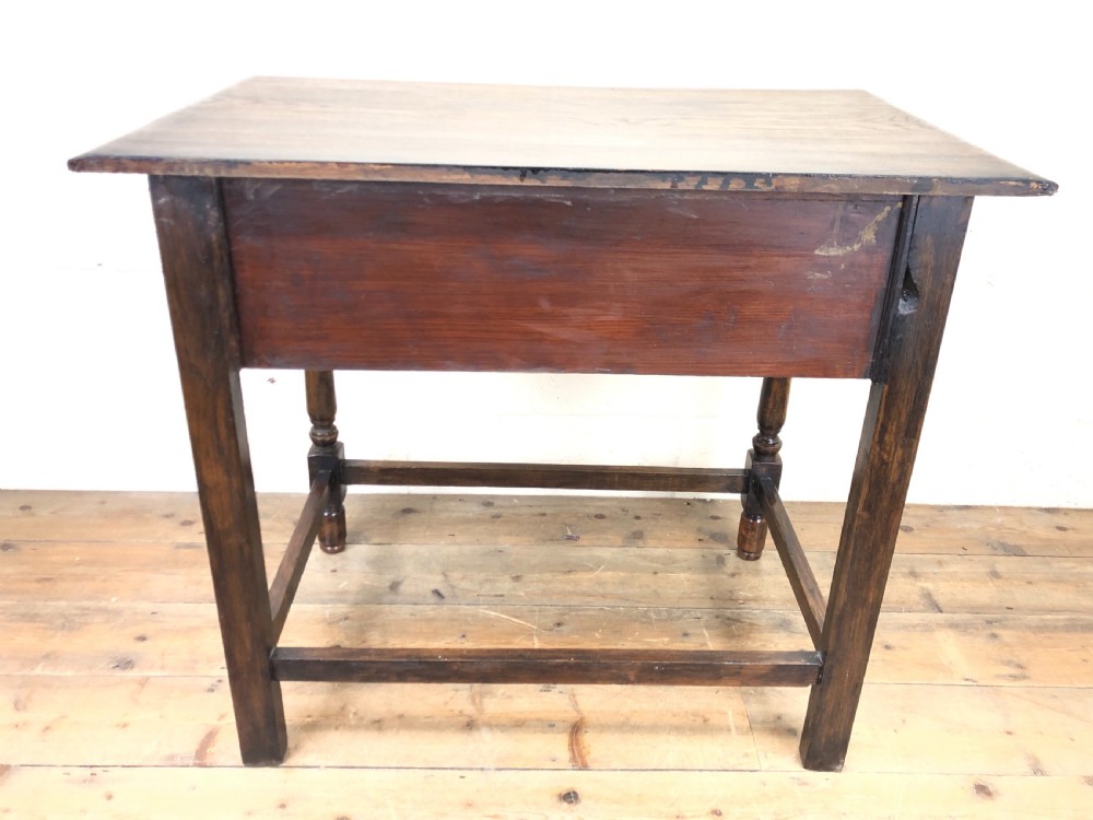 Early 20th Century English Oak Side Table View VIII