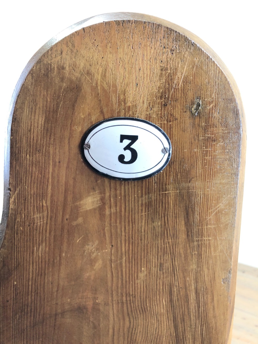 Antique Pitch Pine Chapel Pew View VII