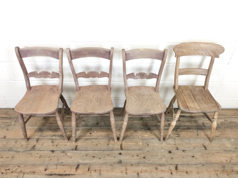 Antique Mix and Match Set of Farmhouse Chairs View II