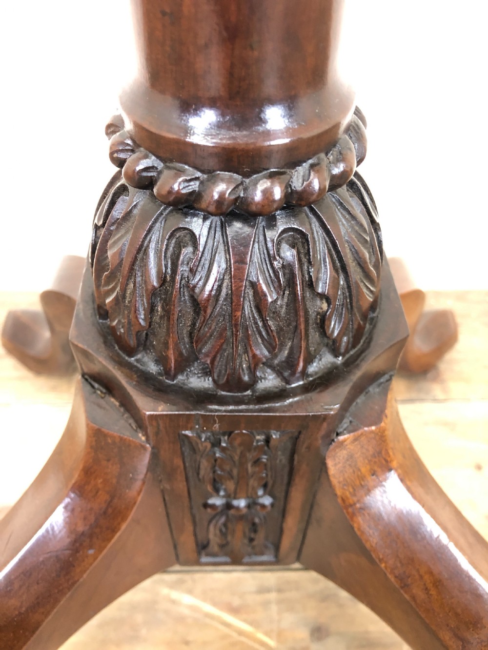 Antique Mahogany Plant Stand View VI