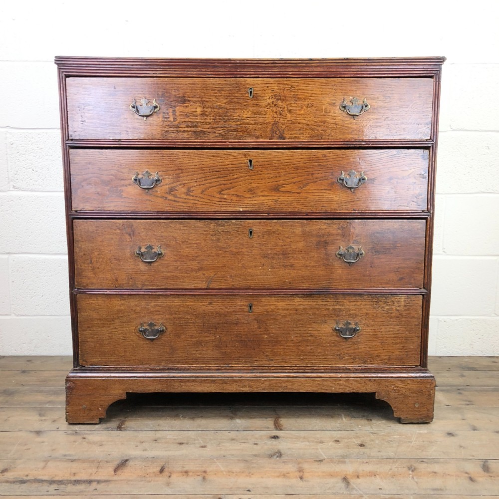 Antique Country Oak Chest of Drawers 
