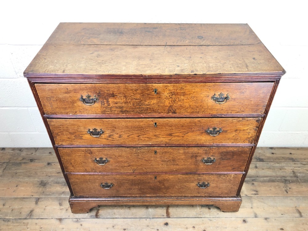 Antique Country Oak Chest of Drawers  View II