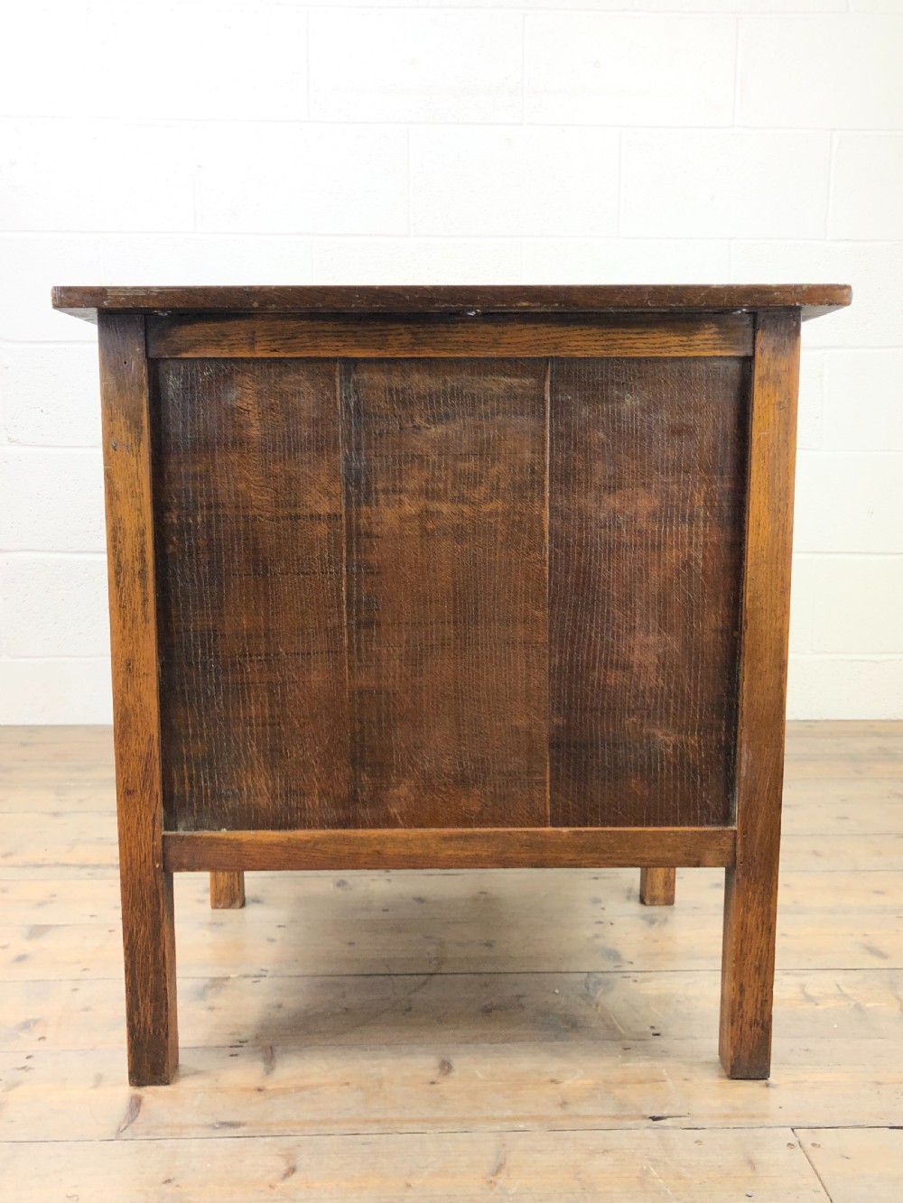 Antique Oak Desk with Drawers View VI