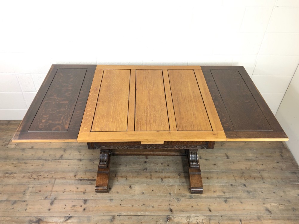 Oak Draw Leaf Dining Table  View IV