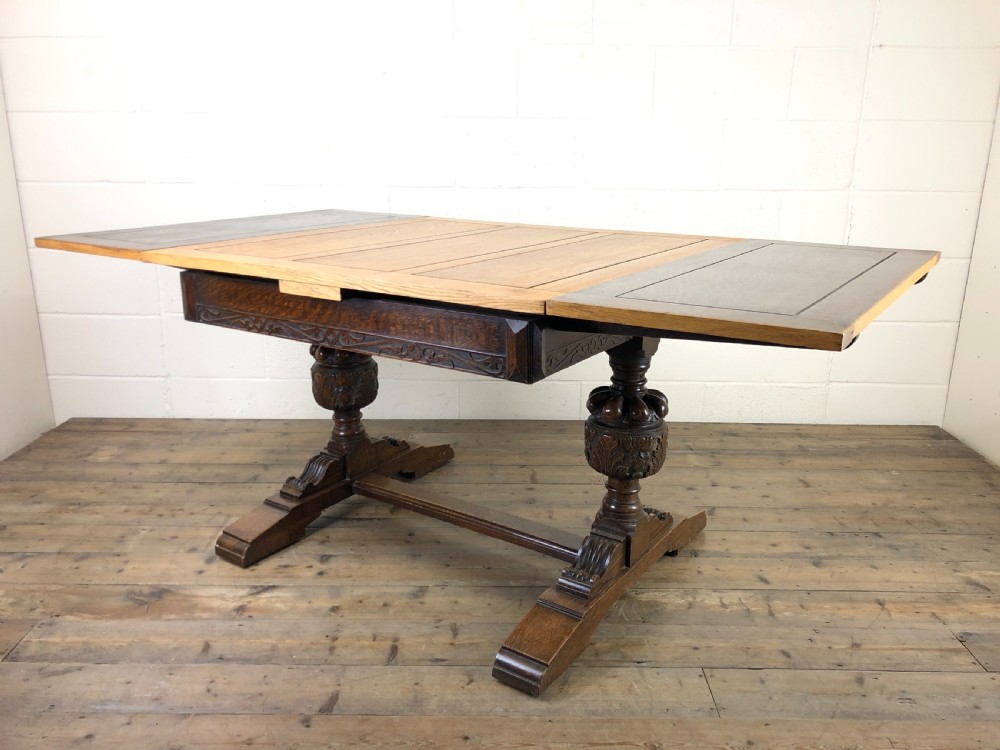 Oak Draw Leaf Dining Table  View V