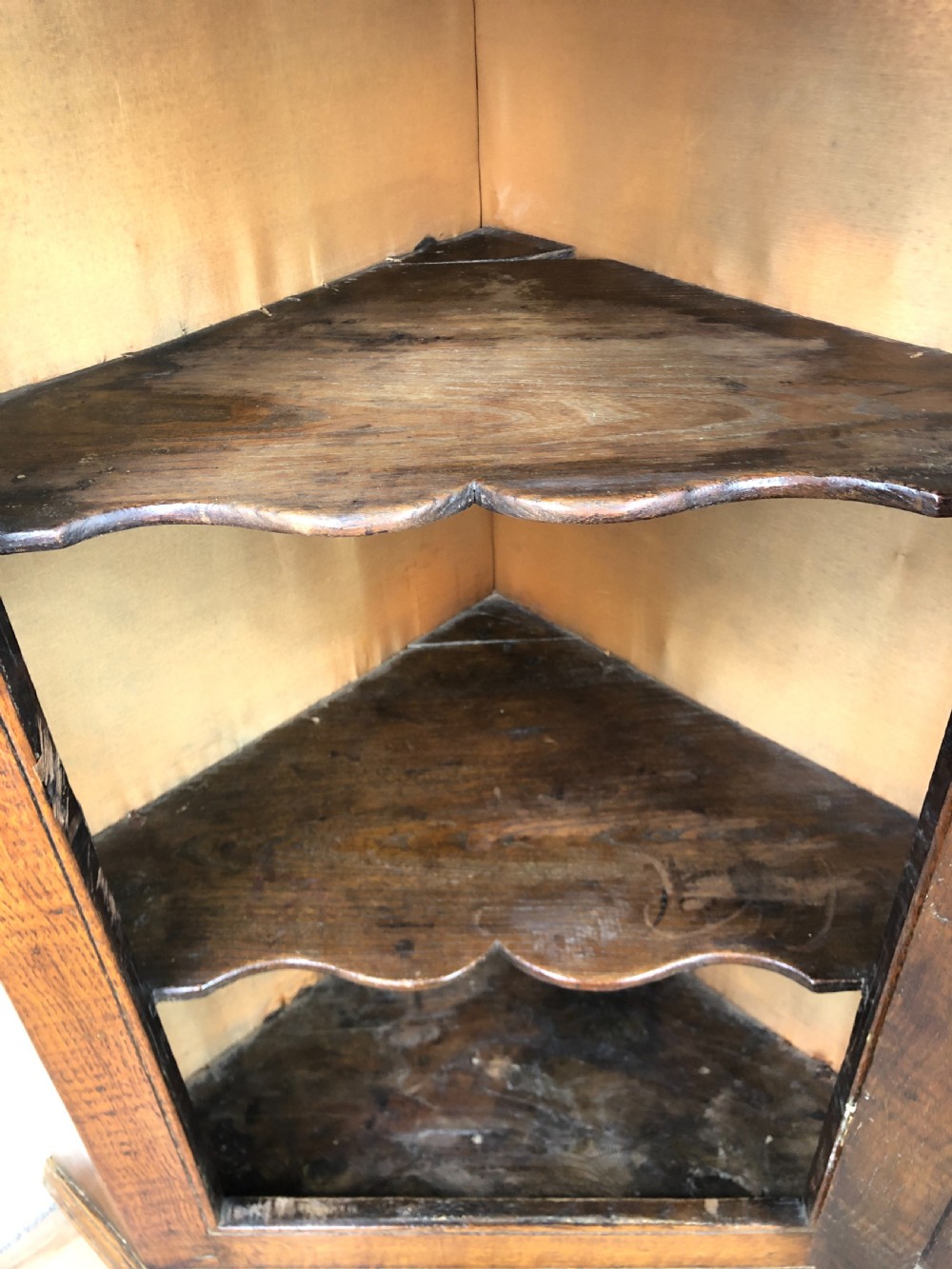 19th Century Oak Single Door Corner Cupboard View IV
