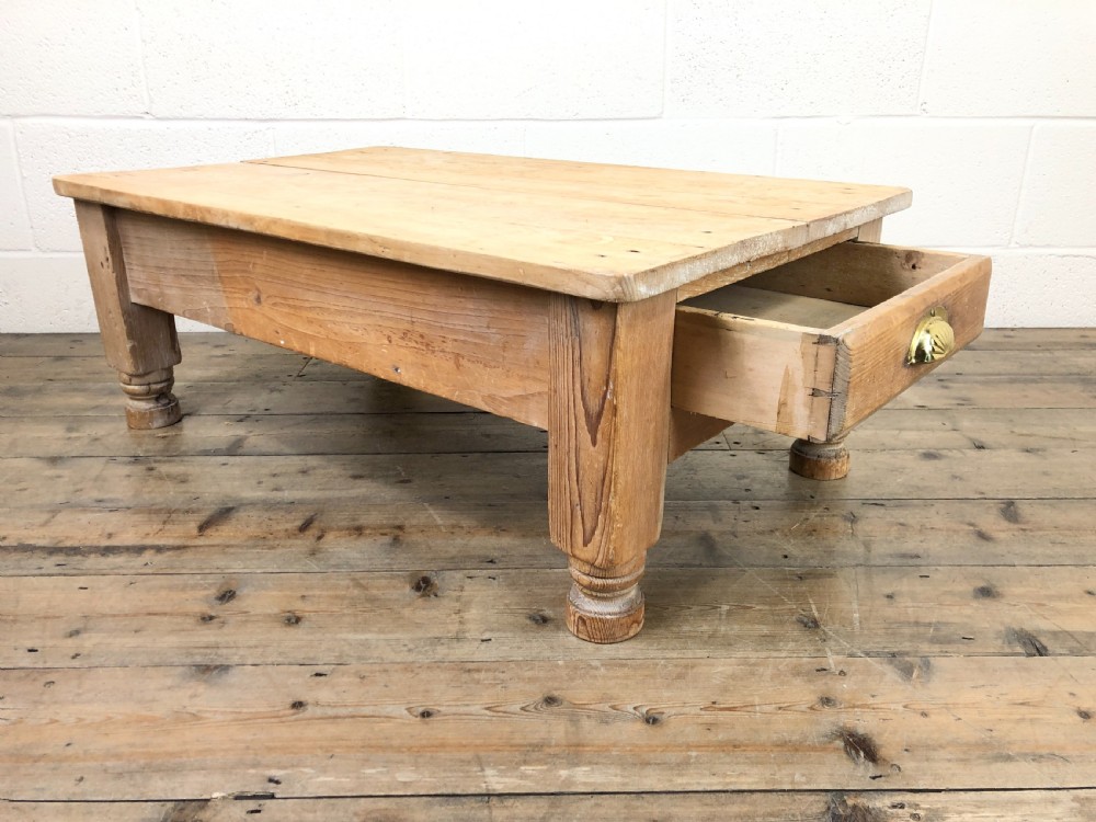 Rustic Coffee Table with Drawer View IV