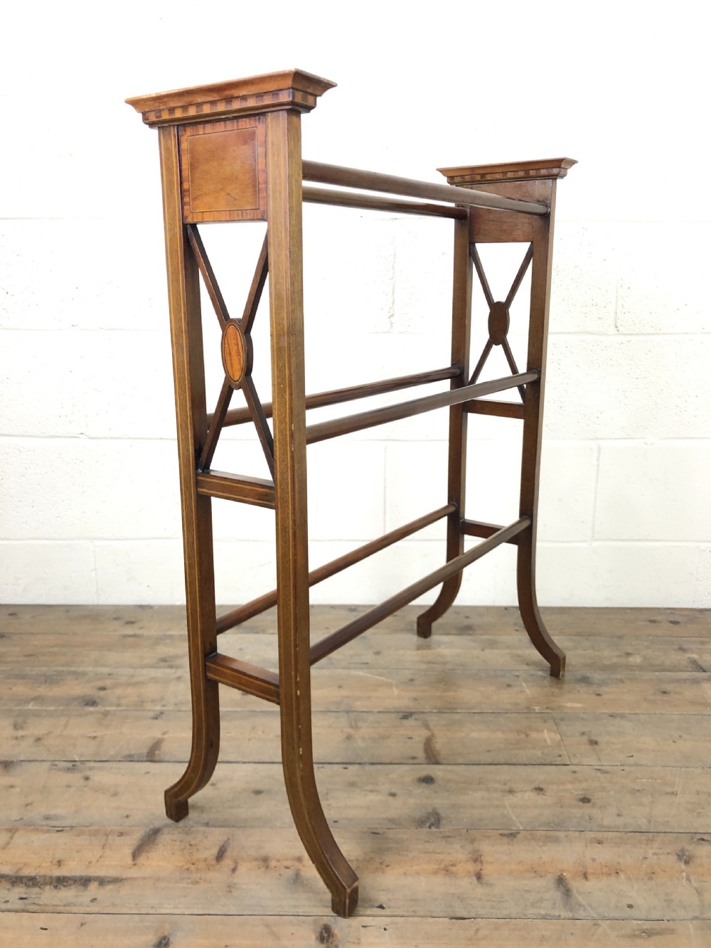 Antique Mahogany and Satinwood Towel Rail View III