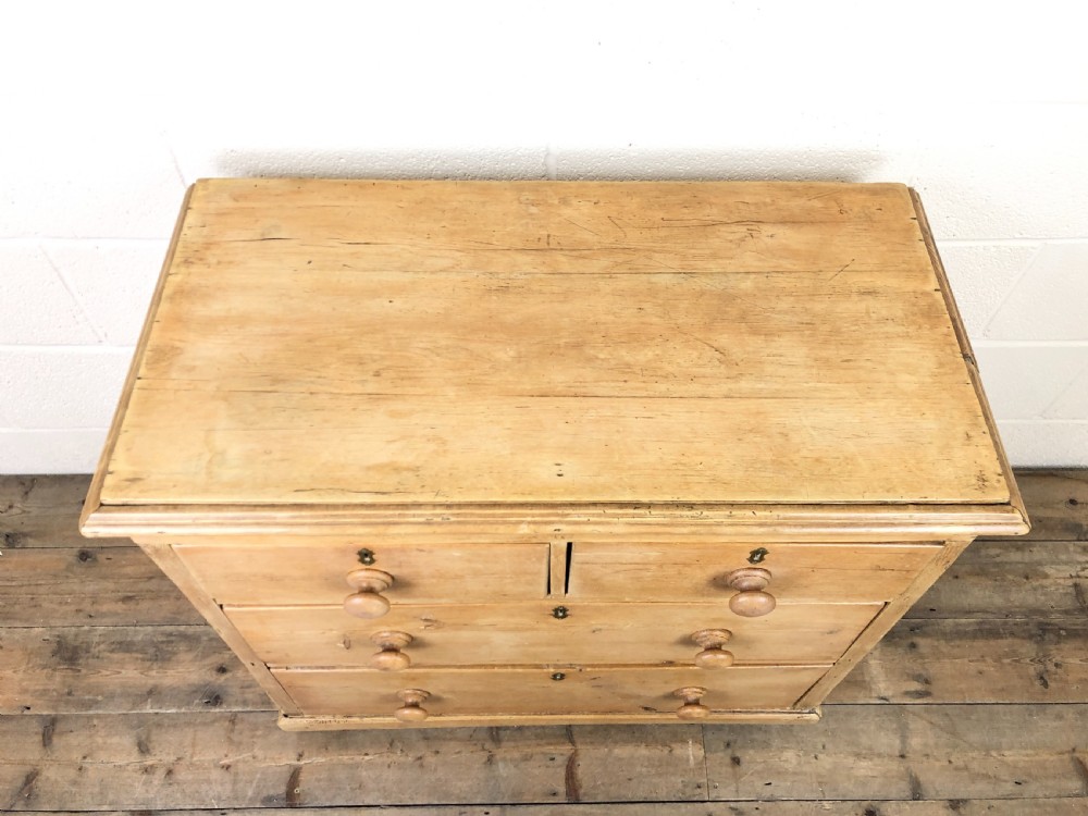 Small Antique Pine Chest of Drawers View II
