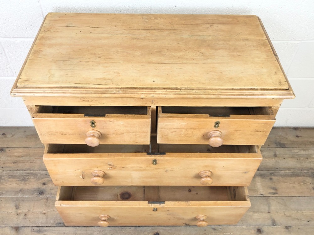 Small Antique Pine Chest of Drawers View III